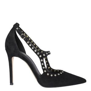 NEW MICHAEL KORS AVA STUDDED BLACK SUEDE SHOES 7M